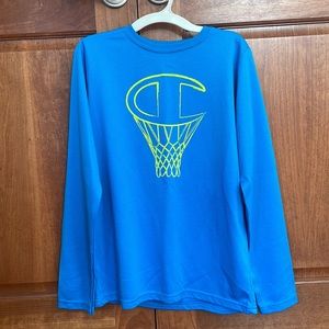 Blue Champion Basketball Long Sleeve T-Shirt